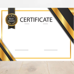 طرح سرتیفیکت خام طلایی