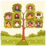 الگوی آماده شجره‌نامه خانوادگی