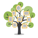 طرح درخت خانوادگی با طراحی هنری