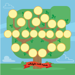 طرح درخت خانوادگی با طراحی هنری