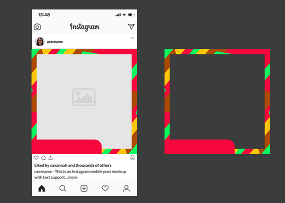 حاشیه و قالب پست اینستاگرام 6