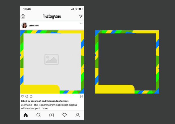 فریم آماده برای پست اینستا 9