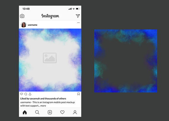حاشیه برای جذابیت پست در اینستا 19