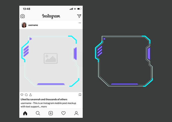 فریم آماده برای پست اینستاگرام 29