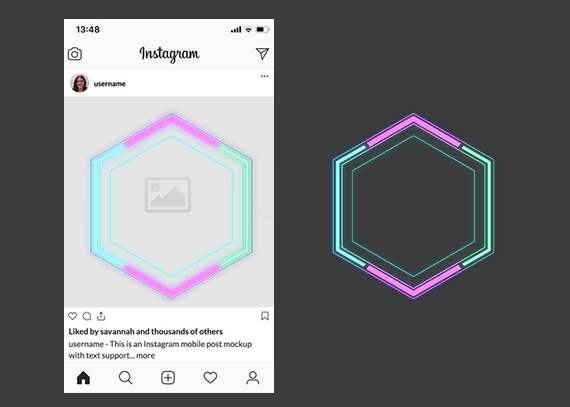 طرح حاشیه برای پست های اینستا 34