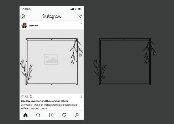 فایل PNG حاشیه مخصوص اینستاگرام 46