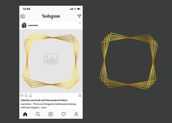 فریم‌ آماده اینستاگرام با تم کلاسیک 54