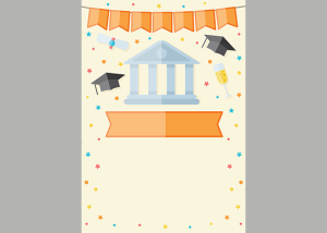 گواهی جشن پایان دوره ابتدایی با تم فارغ‌التحصیلی