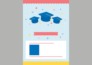 گواهی جشن پایان دوره ابتدایی با طرح شاد