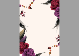 طرح حاشیه گل برای طراحی و چاپ | فایل تزئینی