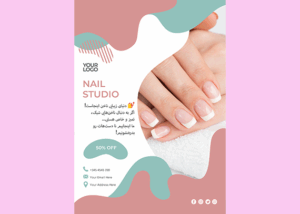 طراحی اختصاصی تراکت برای ناخن‌کاران حرفه‌ای