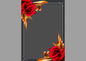 طرح آماده حاشیه گل برای فتوشاپ و طراحی