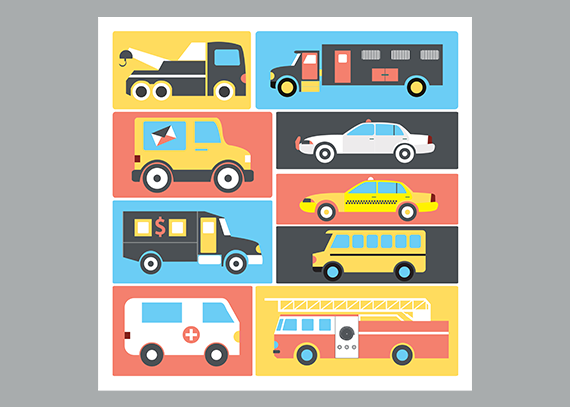 عکس وسایل نقلیه برای دانش‌آموزان