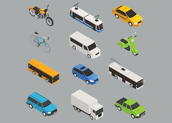طرح آشنایی با انواع وسایل نقلیه