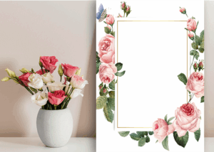 طرح حاشیه گل برای تقدیر نامه ها