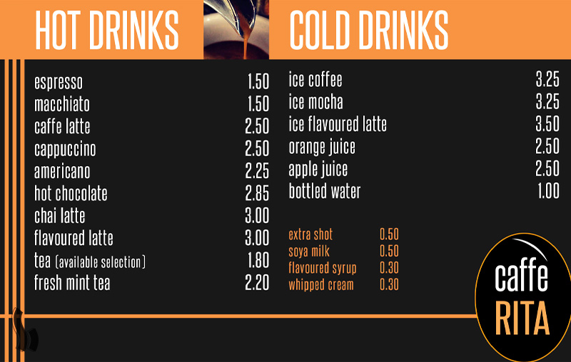 خوراکی‌های سبک در منوی کافی شاپ - ایگوری گرافیک