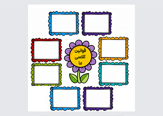 طرح قوانین کلاسی برای مدرسه تم گل