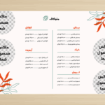 طرح لایه باز و آماده منوی آبمیوه
