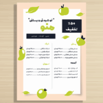 منوی آماده آبمیوه‌فروشی با عکس خام