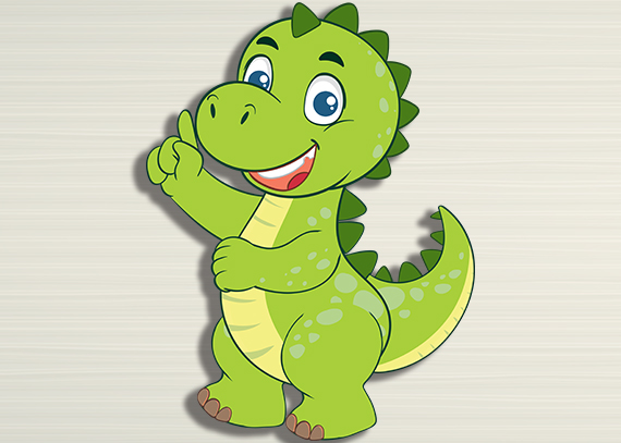 عکس‌ کارتونی دایناسور با طرح‌ شاد و الهام‌بخش