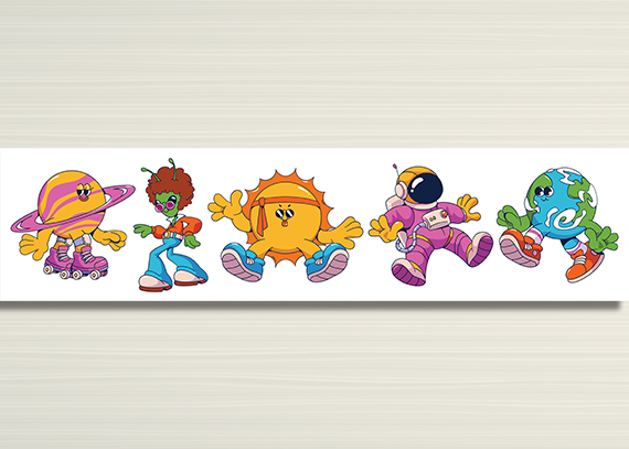 مجموعه عکس‌های کودکانه کارتونی رنگارنگ