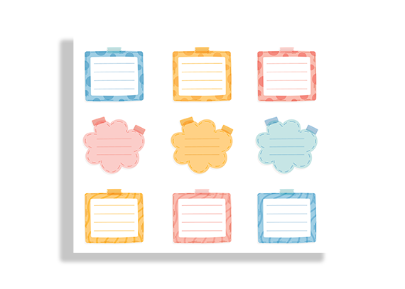 گروه بندی کلاسی با طرح باکس متن