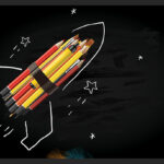 جلد کودکانه با تم فضایی و علمی تخیلی