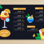 دانلود منوی آبمیوه و بستنی لایه باز | طرح آماده PSD و چاپی