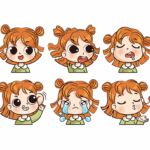 پک شکلک‌های آموزشی احساسات کودکان