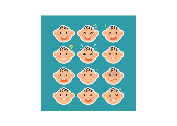 طرح حالات چهره کودک برای آموزش احساسات45