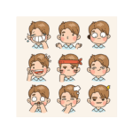 شکلک‌های آموزشی هیجان کودک