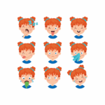 پک چهره‌های کودک برای آموزش هیجان