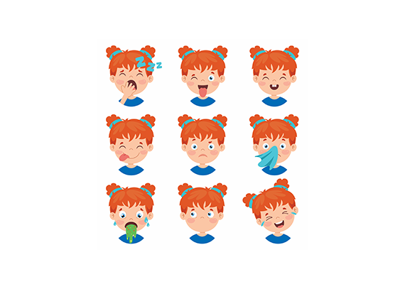 پک چهره‌های کودک برای آموزش هیجان24