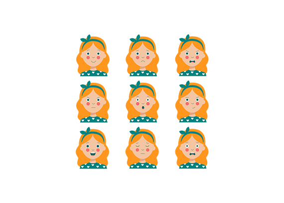 مجموعه تصویری احساسات کودک – دخترانه21