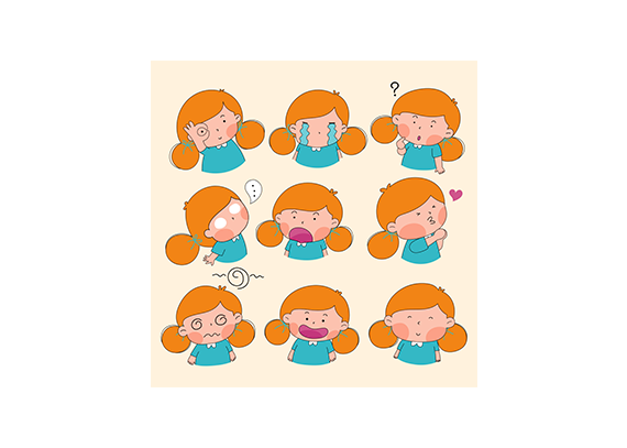 آموزش احساسات با شکلک‌های ساده دخترانه51