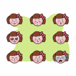 تصاویر آموزشی حالات چهره کودک