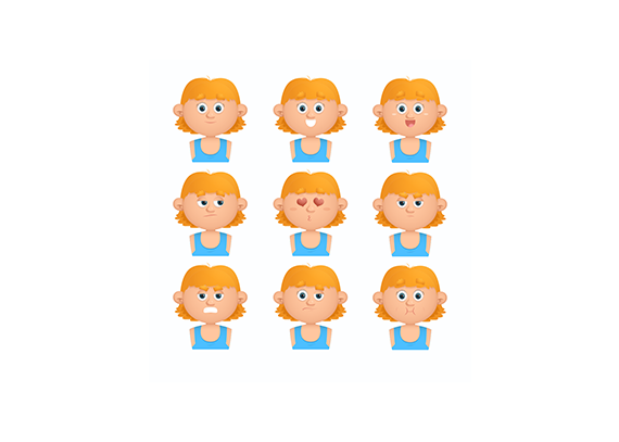 مجموعه شکلک‌های احساسات برای خردسالان57