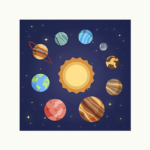 طرح منظومه شمسی | آزادی کامل در ویرایش و چاپ