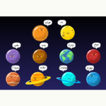 طرح آماده منظومه شمسی با قابلیت تغییر اندازه