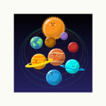 طرح لایه باز منظومه شمسی برای استفاده آموزشی