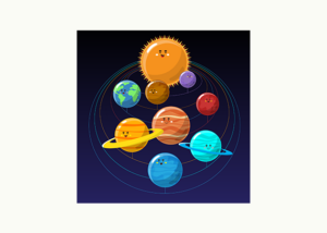 طرح لایه باز منظومه شمسی برای استفاده آموزشی