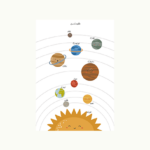 طرح منظومه شمسی قابل چاپ با کنترل کامل اندازه