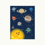 طرح آموزشی منظومه شمسی | آماده، لایه باز، قابل چاپ