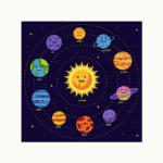 طرح آماده منظومه شمسی با قابلیت تطبیق ابعاد