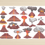 طرح فوران آتش فشان - آموزش به کودکان