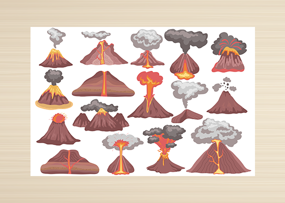 طرح فوران آتش فشان – آموزش به کودکان 04