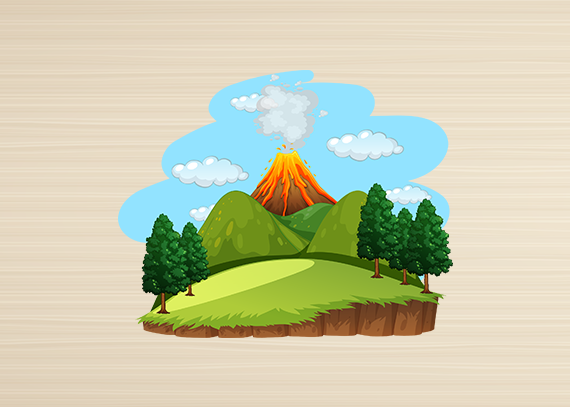 طرح پدیده طبیعی آتش فشان 05