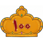 طرح کلاه یا تاج جشن صدگان ریاضی