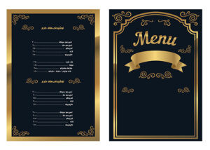 منوی کافه رستوران آماده | فایل خام و لایه باز