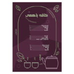 دانلود منوی کافی شاپ لایه باز و خام